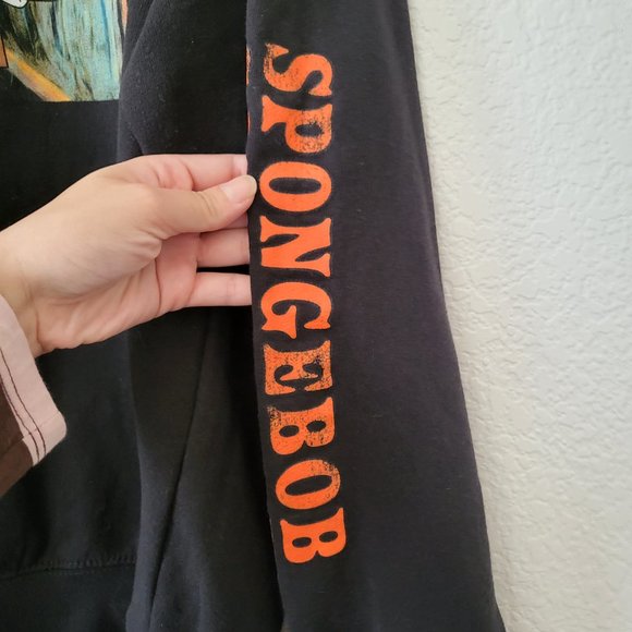 Nickelodeon Graphic Spongebob Squarepants Black Long Sleeves Sweatshirt - Picture 8 of 9